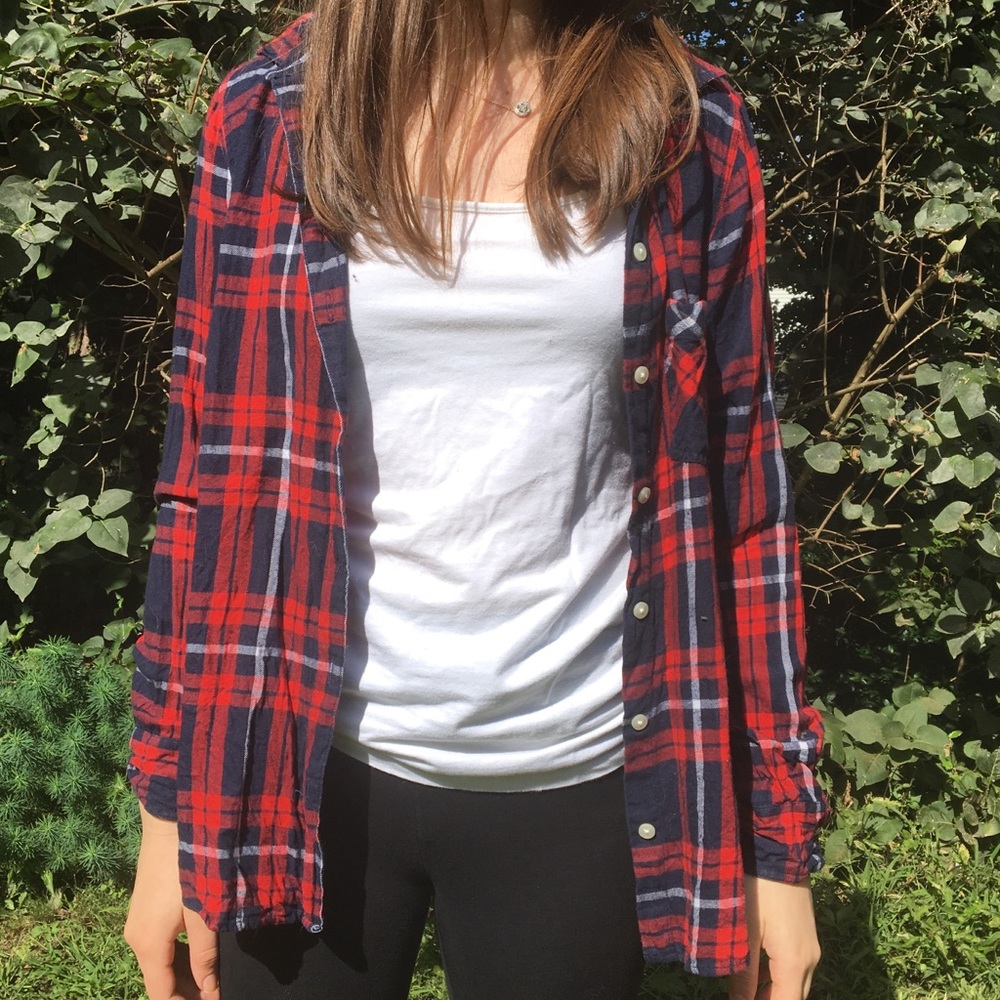 Soft Red White and Blue Flannel